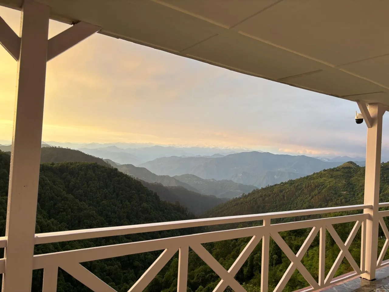Sunrise seen from the verandah of the homestay
